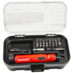 RAIDER Δραπανοκατσάβιδο 3,6V 1,5Ah με 26 εξαρτήματα RD-CSC05 031129