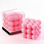 ΜΠΟΜΠΟΝΙΕΡΑ ΑΡΩΜΑΤΙΚΟ ΚΕΡΙ BUBBLE ΡΟΖ 6X6X6 ΣΕ PVC ΚΟΥΤΑΚΙ 6.5X6.5X7