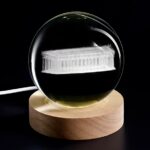 ΚΡΥΣΤΑΛΛΙΝΗ ΜΠΑΛΑ ΦΩΤΙΣΤΙΚΟ ΜΕ ΞΥΛΙΝΗ ΒΑΣΗ ΠΑΡΘΕΝΩΝΑΣ  7cm