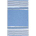 ΠΕΤΣΕΤΑ ΠΑΡΑΛΙΑΣ ΒΑΜΒΑΚΕΡΗ FOUTA ΜΠΛΕ ΜΕ ΡΙΓΕΣ 90X180cm