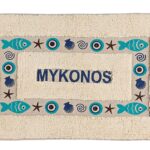 ΧΑΛΑΚΙ ΜΠΑΝΙΟΥ ΜΕ ΨΑΡΑΚΙΑ & ΜΑΤΙΑ ''MYKONOS'' 50X80cm