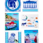 ΜΑΓΝΗΤΑΚΙΑ ΤΕΤΡΑΓΩΝΑ ΚΑΙ ΠΑΡΑΛΛΗΛΟΓΡΑΜΜΑ 6 ΣΧΕΔΙΩΝ ''GREECE'' 6x6cm