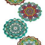 ΣΟΥΒΕΡ ΚΕΡΑΜΙΚΟ ΠΟΛΥΧΡΩΜΟ MANDALA 4 ΣΧΕΔΙΩΝ Φ10.5cm