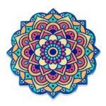 ΣΟΥΒΕΡ ΚΕΡΑΜΙΚΟ MANDALA ΠΟΛΥΧΡΩΜΟ ΜΕ ΦΕΛΛΟ Φ11cm