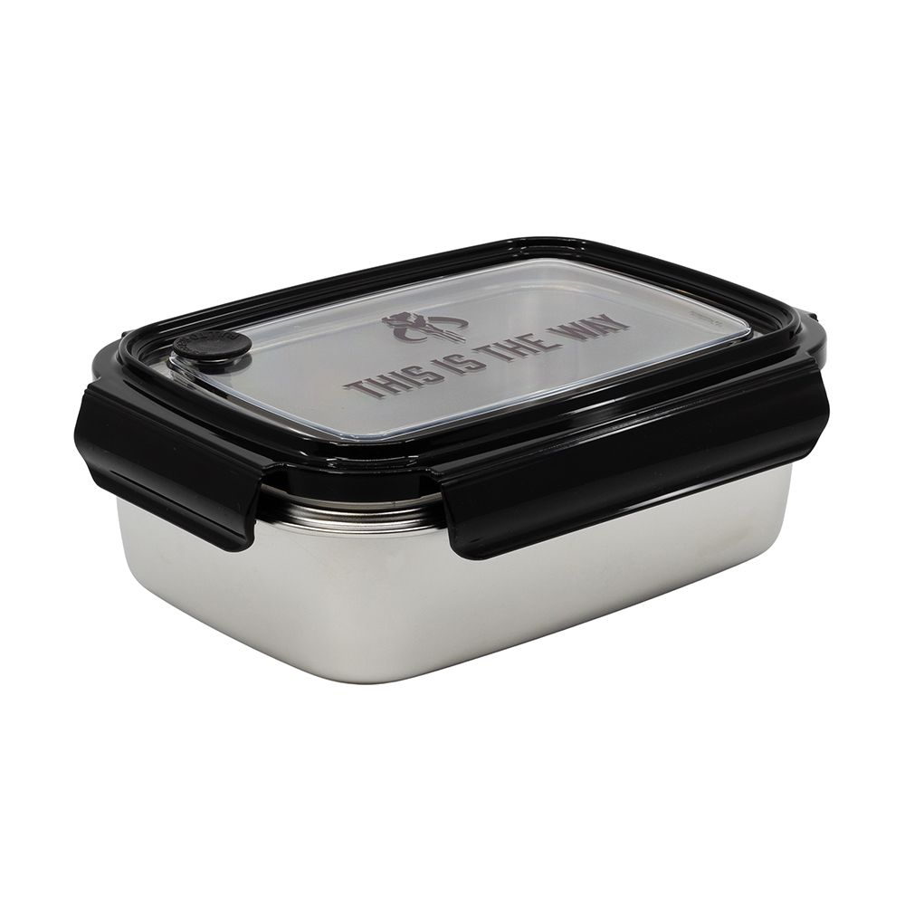 ST04870R The Child Mandalorian Stainless Steel Rectangular Sandwich Box 1020 ml - Image 1