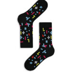 Κάλτσα Unisex με Σχέδιο Black Tetris