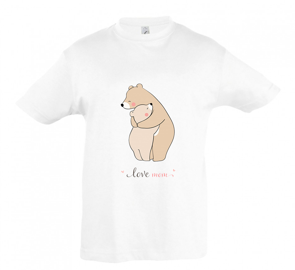 100000033395 Παιδική T-shirt - Love Mom Αρκούδες - Image 1
