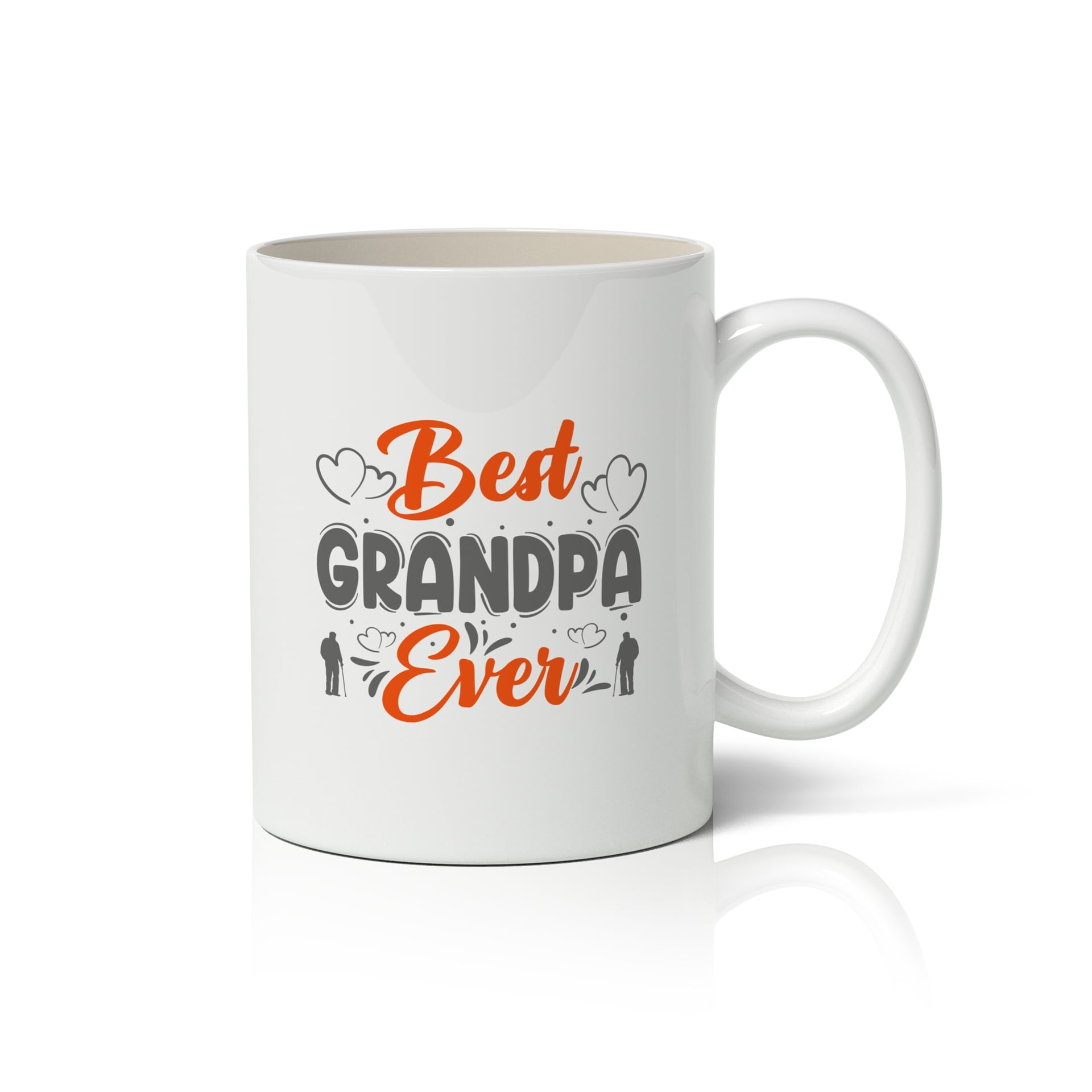 100000034880 Κεραμική λευκή κούπα ''Best Grandpa Ever'', 325ml - Image 1