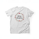 T-Shirt “Merry Christmas”, 100% Βαμβάκι, Μεγέθη: S-M-L-XL