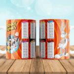 Κούπα Looney Tunes OEM με προπαίδεια σε πορτοκαλί χρώμα