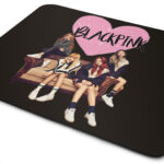 Mouse Pad Black Pink OEM
