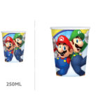 Ποτηράκια Χάρτινα Super Mario 250ml ΤΕΜ 8