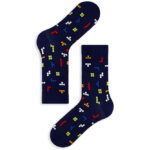 Κάλτσα Unisex με Σχέδιο Tetris Blue