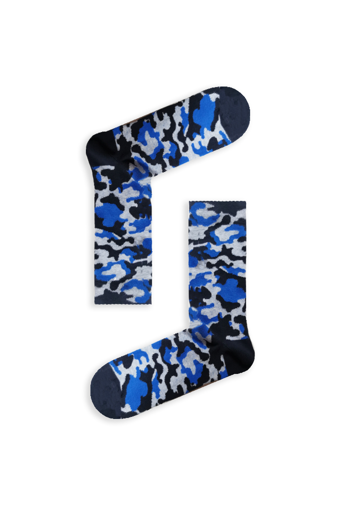 1bros-camoufl Κάλτσα Unisex με Σχέδιο Navy Camouflage - Image 1
