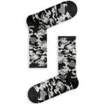 Κάλτσα Unisex με Σχέδιο Grey Camouflage