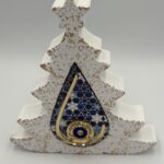 ΕΠΙΤΡΑΠΕΖΙΟ ΓΟΥΡΙ ΚΕΡΑΜΙΚΟ ΔΕΝΤΡΟ ΜΕ PLEXIGLASS ΥΓΕΙΑ ΕΥΤΥΧΙΑ ΑΓΑΠΗ & ΜΠΛΕ ΑΣΤΕΡΑΚΙΑ 12x12.5cm