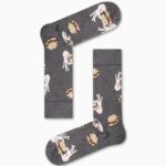 Καλτσα Unisex με Σχέδιο Dark Grey Burger