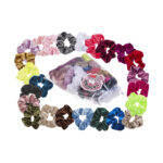 Υφασμάτινη κορδέλα μαλλιών, Scrunchie,
μονόχρωμη επιλογή, 4 χρώματα