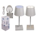 Επιτραπέζιο φωτιστικό σε γκρι χρώμα με LED, 26 x 10,5 εκ