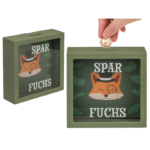 Κουμπαράς Spar Fuchs πλαστικής κατασκευής με μπροστινό τζάμι, 15 x 15 εκ.