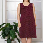 Γυναικείο Φορεματάκι Bordeaux Spotty