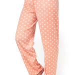 Γυναικείο Fleece Παντελόνι Πυτζάμα Peach Dots