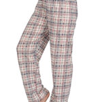 Γυναικείο Βαμβακερό Παντελόνι Πυτζάμα Bordeaux Plaid