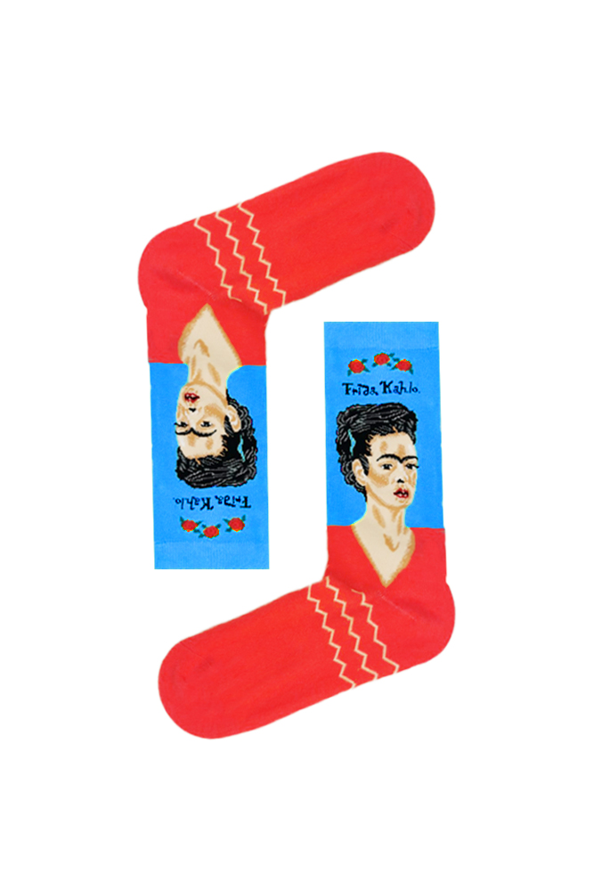 frida-1 Κάλτσα Unisex με Σχέδιο Blue Frida Kahlo - Image 1