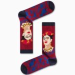 Κάλτσα Unisex με Σχέδιο Bordeaux Frida Kahlo