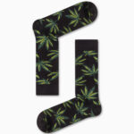 Κάλτσα Unisex με Σχέδιο Black Cannabis