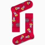 Κάλτσα Unisex με Σχέδιο Red Pop Corn