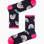 Κάλτσα Unisex με Σχέδιο Dark Blue Rainbow