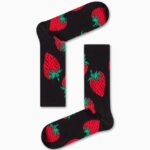 Κάλτσα Unisex με Σχέδιο Black Strawberries