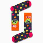 Κάλτσα Unisex με Σχέδιο Dots Green Monster