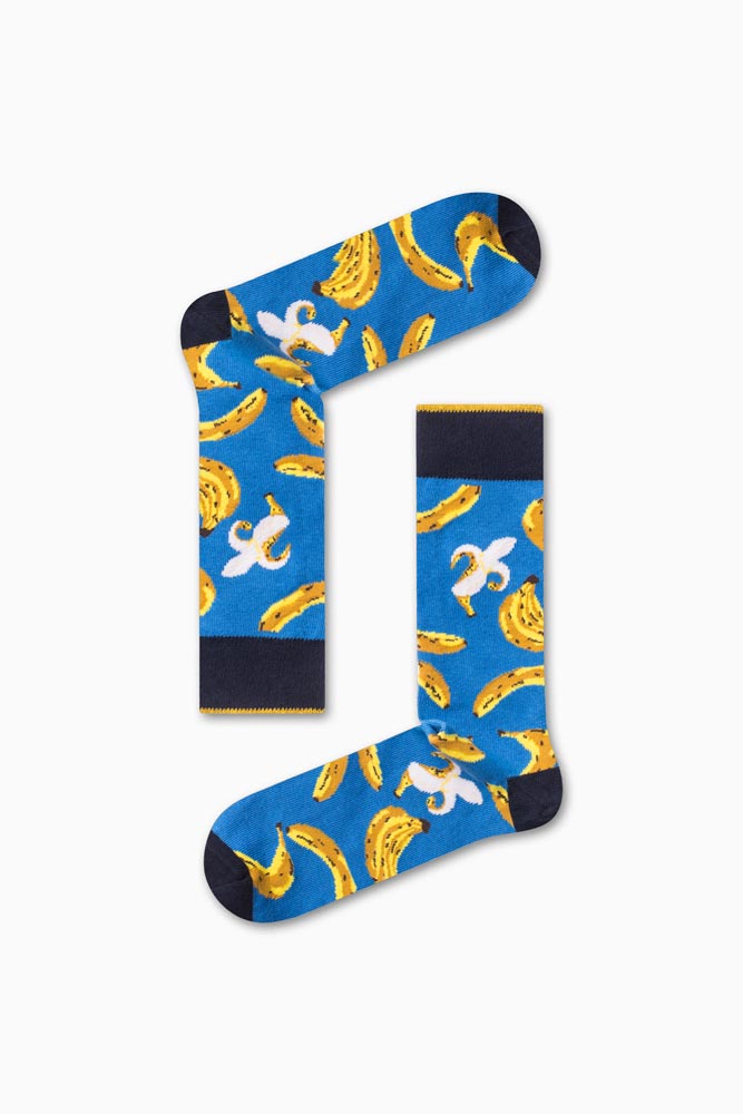 0-33 Καλτσα Unisex με Σχέδιο Blue Bananas - Image 1