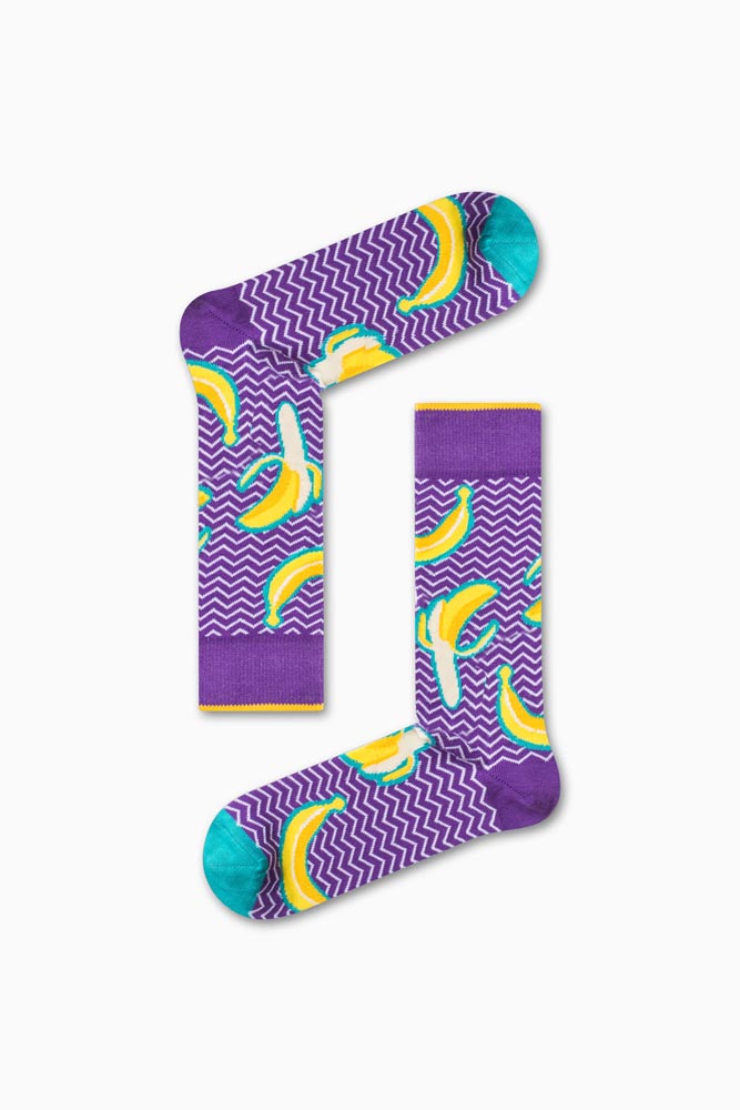 0-39-1 Κάλτσα Unisex με Σχέδιο Purple Bananas - Image 1