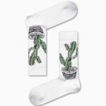 Κάλτσα Unisex με Σχέδιο Big White Cactus