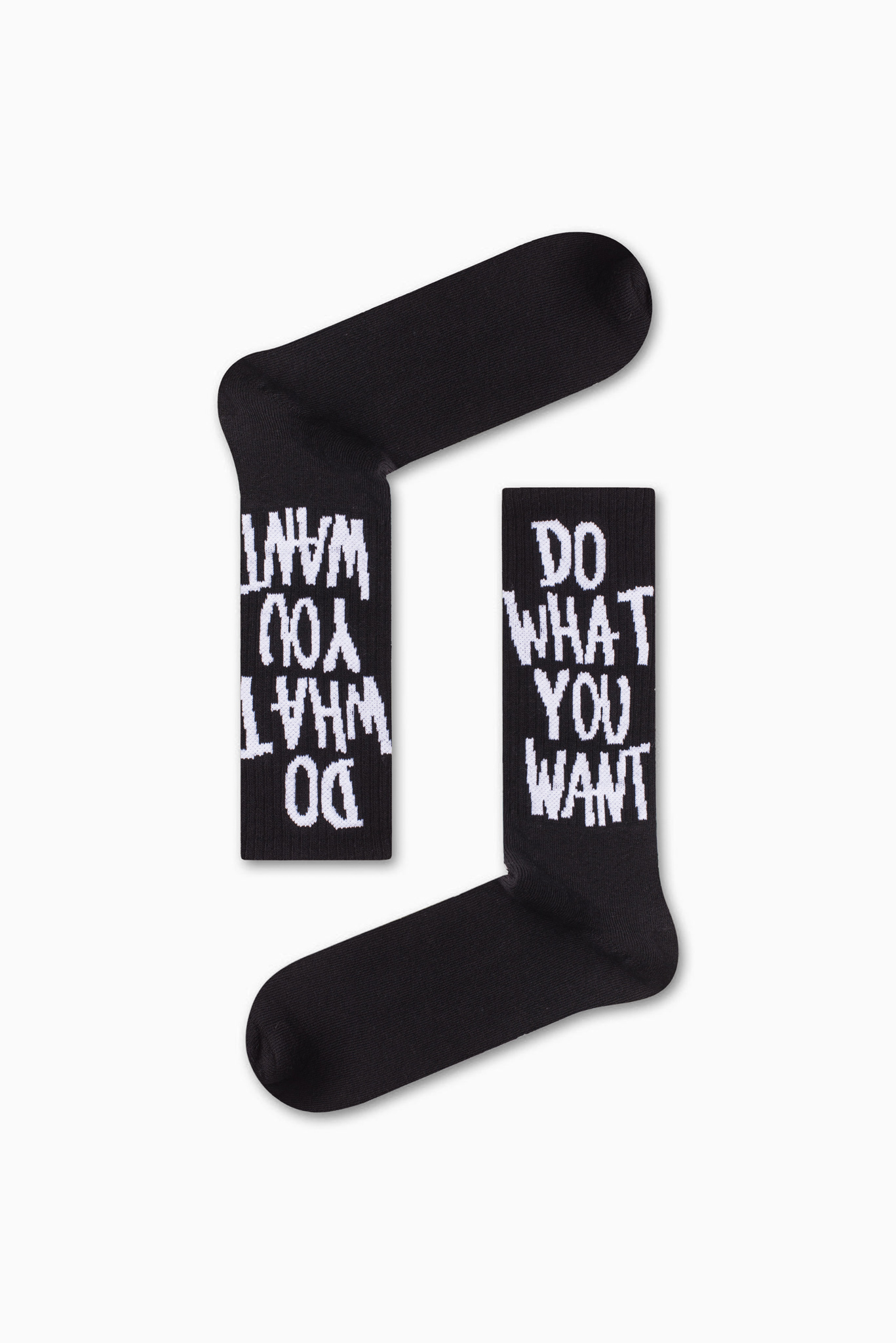 0-71 Κάλτσα Unisex με Σχέδιο Black Do What Do You Want - Image 1
