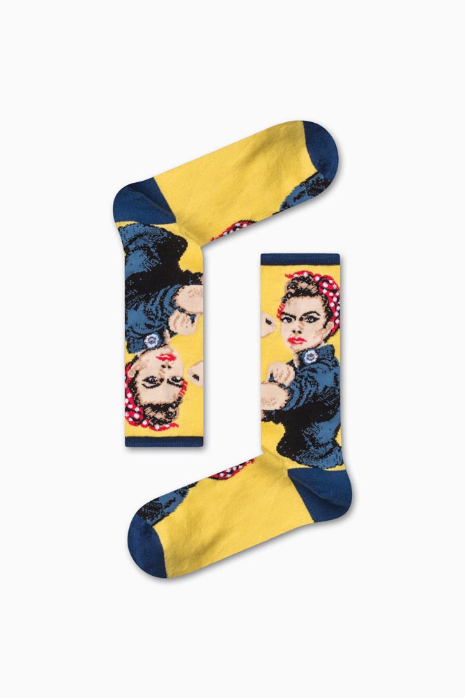 0-78-1 Κάλτσα Unisex με Σχέδιο Yellow WE CAN DO IT - Image 1