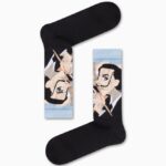 Κάλτσα Unisex με Σχέδιο Black Salvador Dali Paints