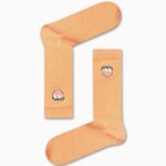 Κάλτσα Unisex με Κεντημα Peach