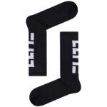 Κάλτσα Unisex με Σχέδιο Black White EL172