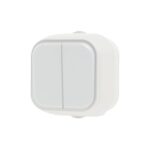 GEYER Διακόπτης a/r διπλός IP54 H2-B220M-W λευκός