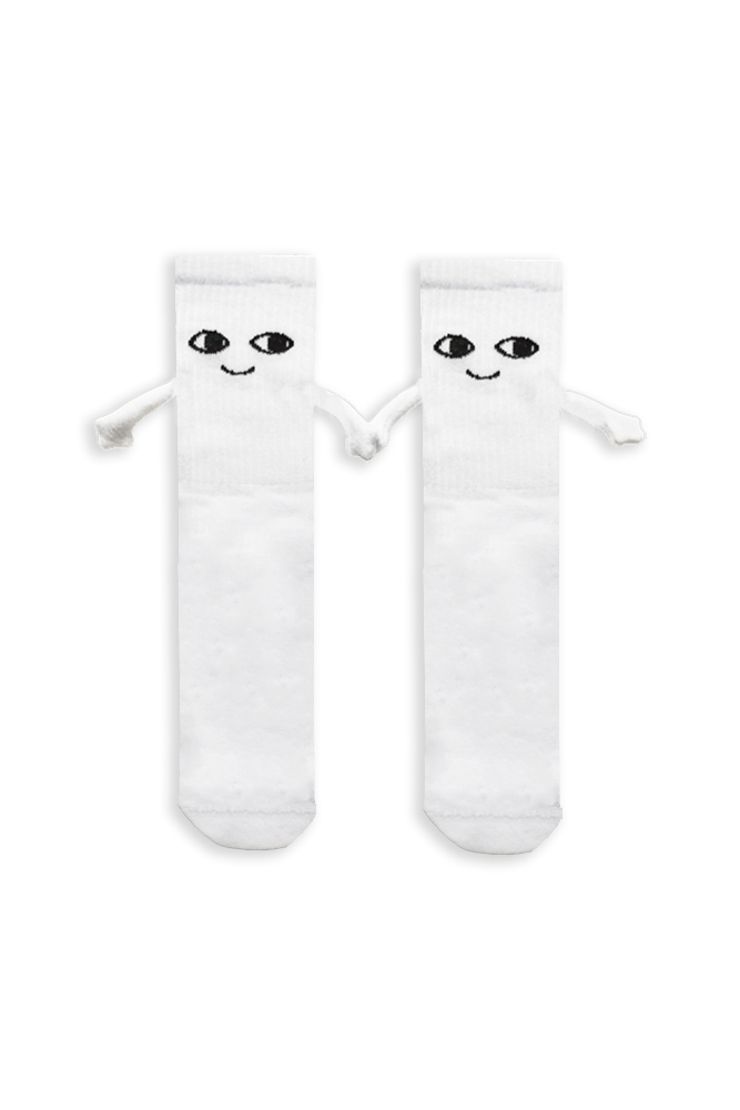 1-happy-face-magnetic Κάλτσα Unisex με Σχέδιο Magnetic Hands - Image 1
