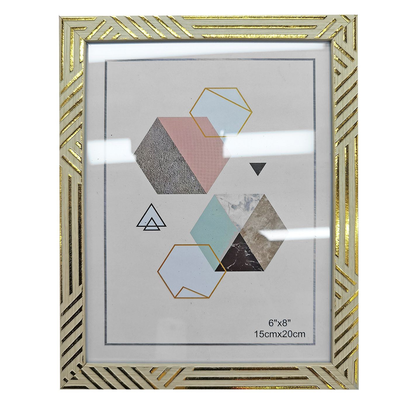 12-2048 Κορνίζα Πλαστική Τύπου Ξύλο Ανοιχτό 15x20cm Homie 322068 - Image 1