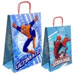 Τσάντα Δώρου Χάρτινη Spiderman Μπλε (32cm) 32x24x10cm Spiderman
