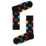 Κάλτσα Unisex με Σχέδιο  Black Colorful Cat