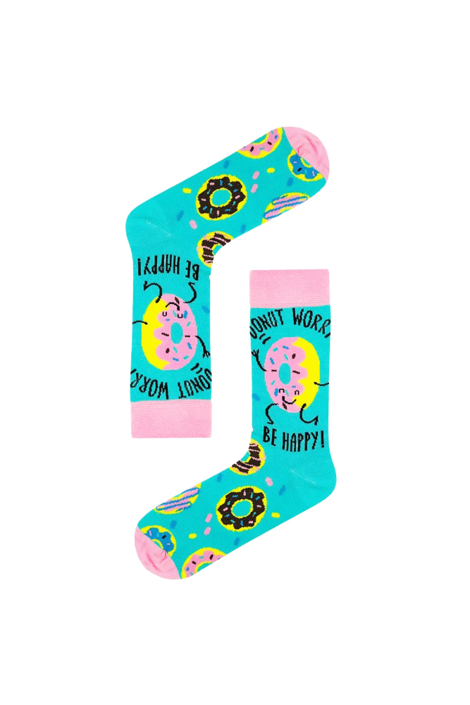 1donuts-worry1 Κάλτσα Unisex με Σχέδιο Donut Happy - Image 1
