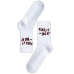 Κάλτσα Unisex με Σχέδιο Just Do It White