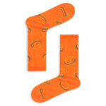 Κάλτσα Unisex με Σχέδιο Orange Burgers